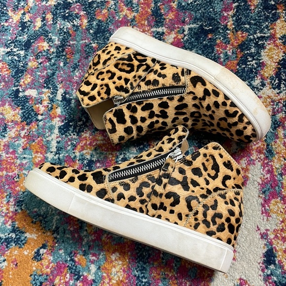 Steve Madden Caliber Leopard Wedge Sneaker Bootie size 6 Mobwife - Picture 6 of 10